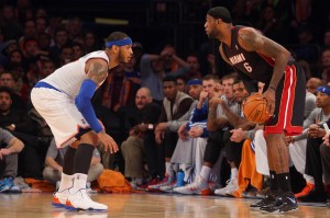 You will have to pay a pretty penny to see LeBron James match up with Carmelo Anthony this year. Photo by Brad Penner-USA TODAY Sports