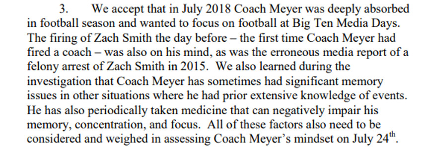 The OSU report on Urban Meyer's "memory loss."