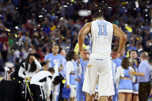 HOUSTON, TEXAS - APRIL 04: Brice Johnson #11 of the North Carolina Tar Heels reacts after being defeated by the Villanova Wildcats 77-74 in the 2016 NCAA Men's Final Four National Championship game at NRG Stadium on April 4, 2016 in Houston, Texas. (Photo by Streeter Lecka/Getty Images)
